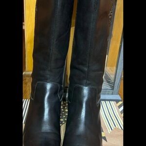 Timberland Floral Black Leather Boots